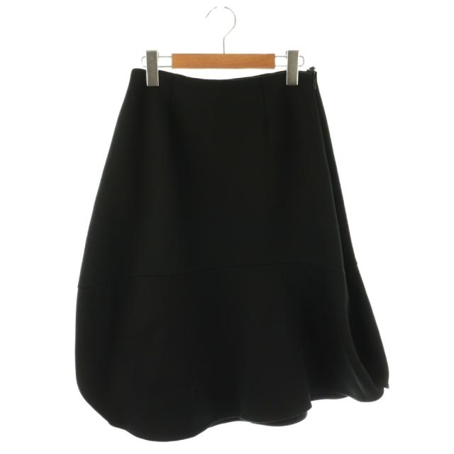 【中古】ナゴンスタンス nagonstans 24SS knee length curve skirt スカート M ブラック /DO ■OS レディース