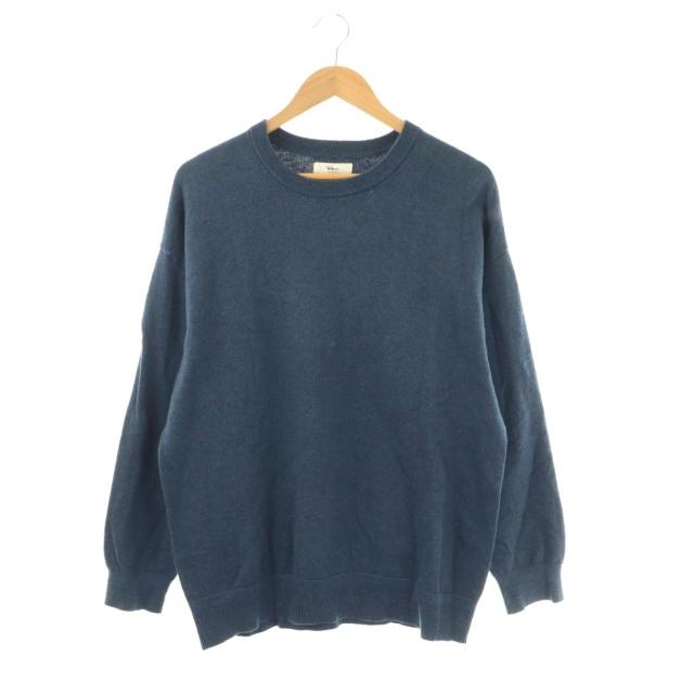 【中古】ロンハーマン Ron Herman 25AW パイルライニング ニットプルオーバー セーター 長袖 M 紺 /NR ■OS メンズ