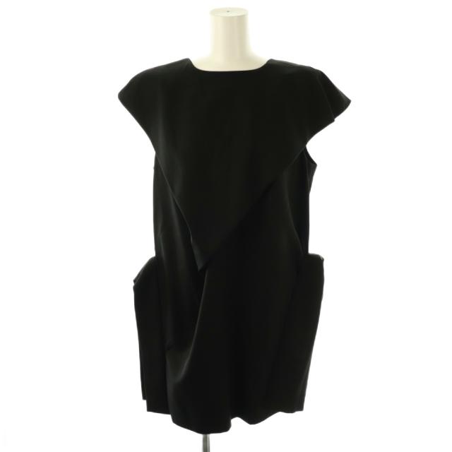 【中古】エンフォルド ENFOLD 25SS archetypeノースリーブプルオーバー チュニック 38 ブラック /ES ■OS