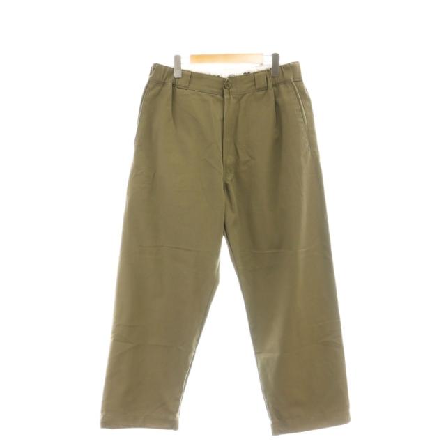 【中古】ミスターハリウッド ×ディッキーズ ワークパンツ チノパンツ ワイド 40 カーキ 2242-CP30-032 /CX ■OS
