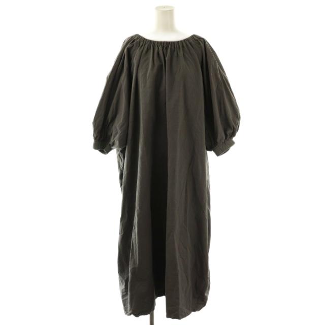 【中古】カレンソロジー Curensology 24SS リネンドルマンワンピース ロング F グレー /HK ■OS レディース