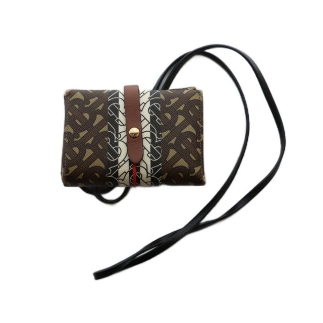 【中古】バーバリー BURBERRY TBモノグラムショルダーウォレット 2つ折り財布 マルチカラー