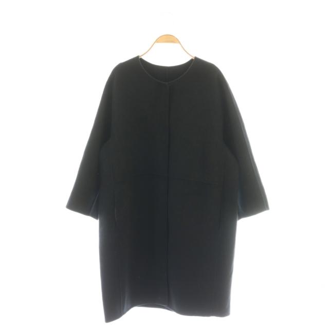 【中古】ドゥーズィエムクラス DEUXIEME CLASSE victorian ショートコート ノーカラーコート ブラック