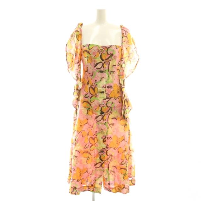 【中古】未使用品 レジーナピョウ REJINA PYO Kirsty Dress ワンピース ロング 総柄 8 ピンク マルチカラー