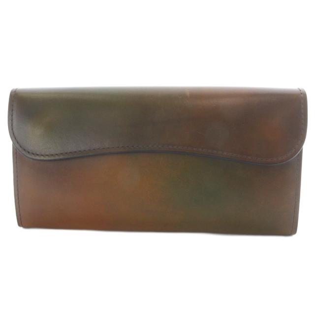 【中古】ワイルドスワンズ WILDSWANS WAVE スフマートレザー 長財布 ブラウン /YO25 ■AD メンズ