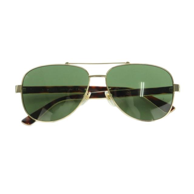 【中古】グッチ GUCCI ティアドロップサングラス 眼鏡 メタルフレーム 60□14-145 ゴールドカラー GG0528 ■SH メンズ