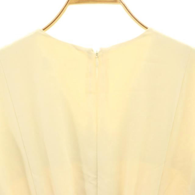 【中古】セルフォード CELFORD 25SS テーラードラペルフレアワンピース ロング ノースリーブ 36 ライトベージュ /HK