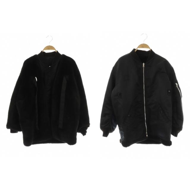 【中古】ゼロエイトサーカス リバーシブル MA-1 Eco fur reversible ブルゾン ジップアップ フレイクファー 0