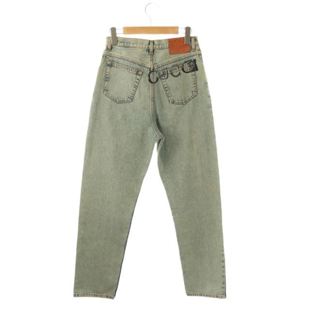 【中古】グッチ GUCCI ×MLB 23年 NY Yankees Patch Denim デニム ジーンズ ロゴ 25 ライトブルー /CX ■OS_1