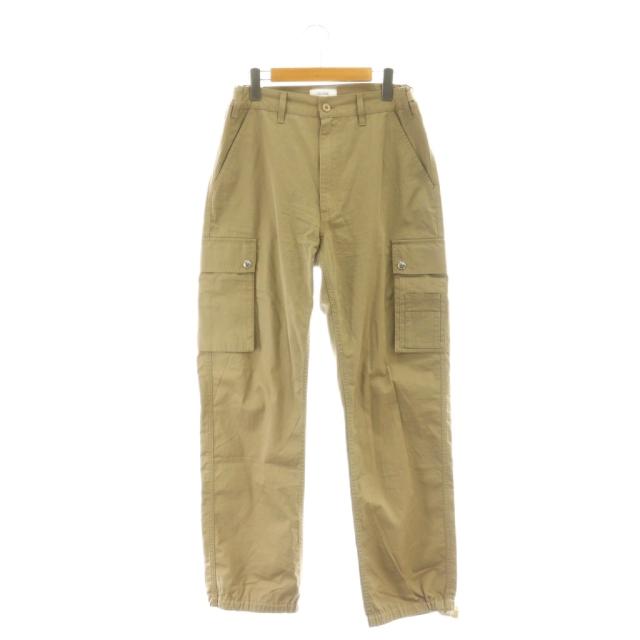 【中古】セリーヌ CELINE 24SS ミドルライズ カーゴ パンツ リネン混 ロゴベルト 48 ベージュ /CX ■OS ■AD メンズ