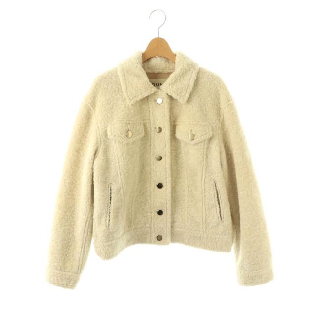 【中古】ルーニィ LOUNIE 24AW フェイクムートンジャケット 38 象牙色 /HK ■os レディース