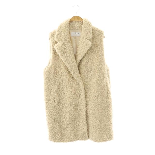 中古】スリードッツ three dots Poodle boa tailored vest プードル