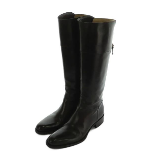 【中古】サルトル SARTORE PARMA ロングブーツ レザー 37 23.0-23.5cm 黒 SR1358 /MI ■OS レディース