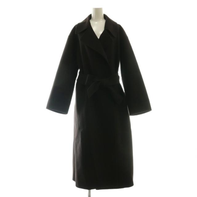 【中古】ドゥーズィエムクラス 25AW graceful lady Coat チェスターコート ガウン ウエストベルト ダークブラウン
