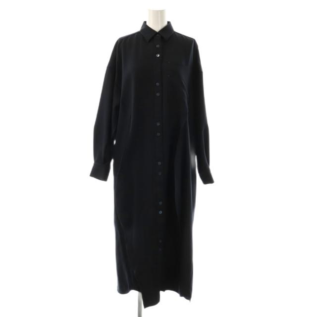 【中古】ナゴンスタンス nagonstans 24AW egg drape shirt dress ワンピース S ネイビー /DO ■OS レディース