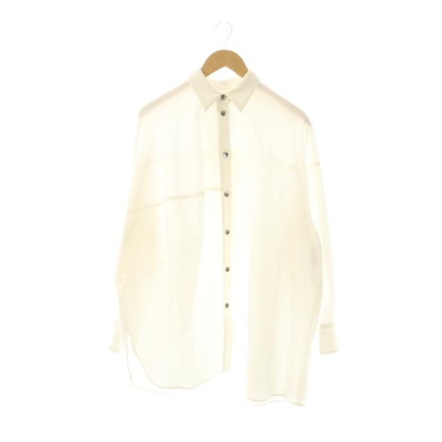 【中古】エンフォルド ENFOLD 26SS unbalance shirt シャツ 長袖 ホワイト /DO ■OS レディース