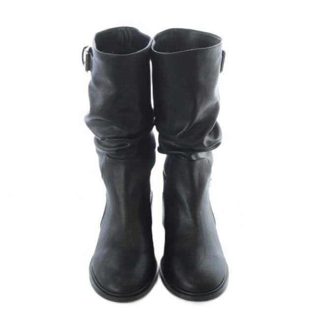 【中古】未使用品 スナイデル SNIDEL 25AW ルーズバックルショートブーツ ベルト 黒 ブラック /RI ■OS レディース_5