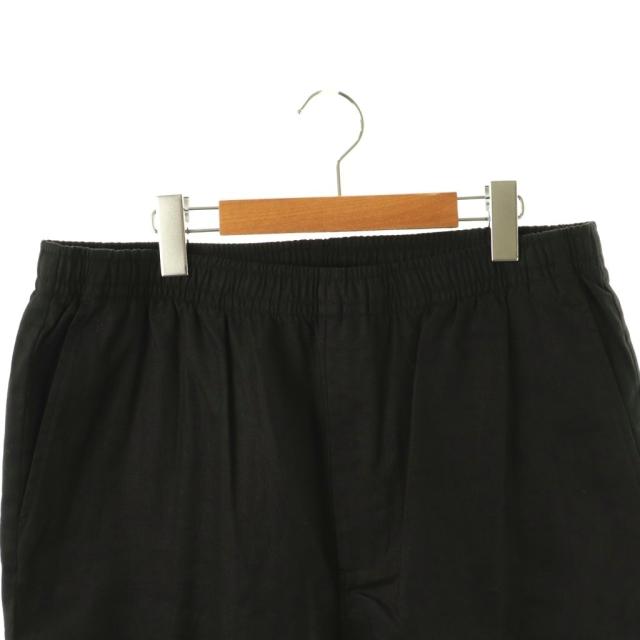 【中古】ロンハーマン Ron Herman リネン イージーパンツ テーパード XL ブラック /HK ■OS ■AD メンズ