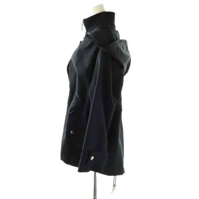 【中古】バーバリー BURBERRY ニット切替フーデッドメタルボタンジャケット 34 ネイビー /DO ■OS レディース_2