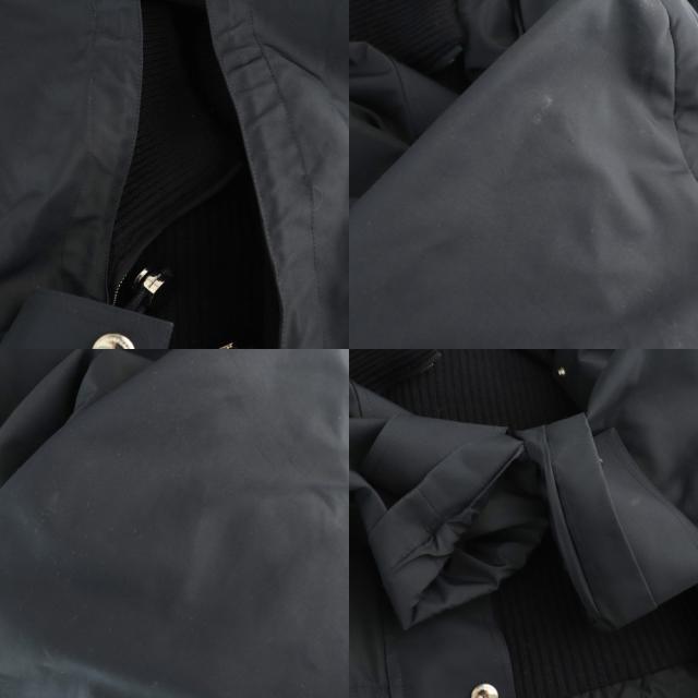 【中古】バーバリー BURBERRY ニット切替フーデッドメタルボタンジャケット 34 ネイビー /DO ■OS レディース_7