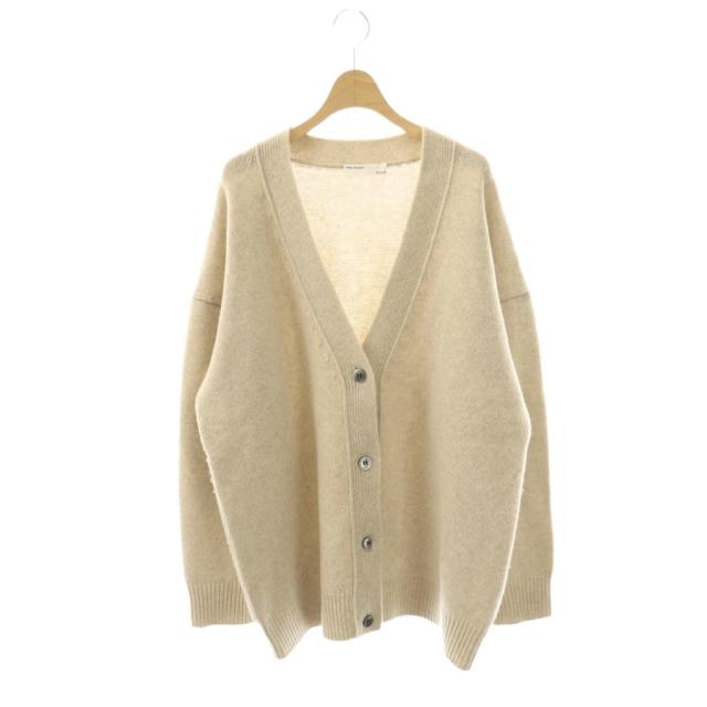 【中古】アパルトモン ドゥーズィエムクラス Oversize Knit Cardigan ニットカーディガン カシミヤ混 キナリ /DO