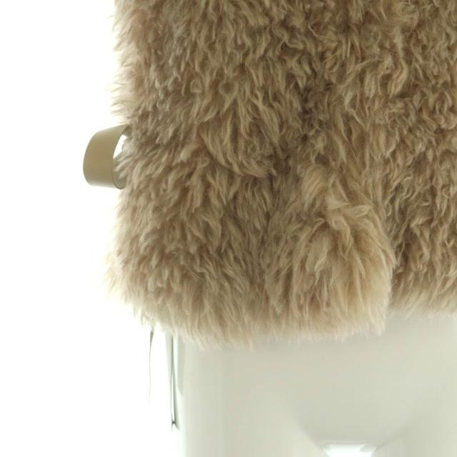 【中古】グレースコンチネンタル 25AW ジレ ベスト フェイクファー クロップド丈 36 ベージュ /MI ■OS レディース_4