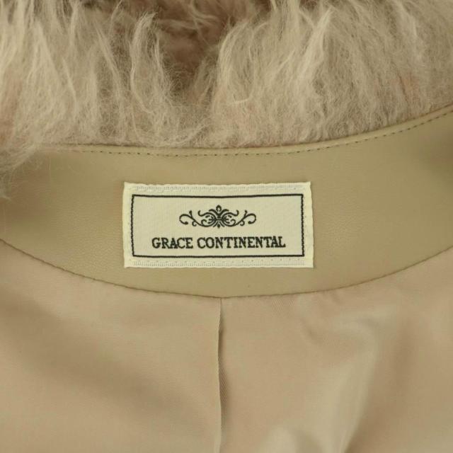 【中古】グレースコンチネンタル 25AW ジレ ベスト フェイクファー クロップド丈 36 ベージュ /MI ■OS レディース_6