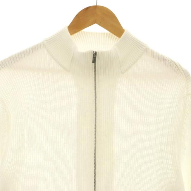 【中古】エルメス HERMES コットン ドライバーズ ニット セーター ジップアップ L ホワイト /CX ■OS ■AD メンズ_2