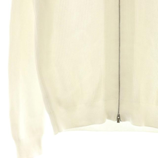【中古】エルメス HERMES コットン ドライバーズ ニット セーター ジップアップ L ホワイト /CX ■OS ■AD メンズ_3