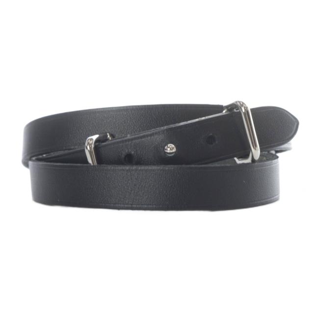 【中古】エルメス HERMES アピ2 レザー ロング ブレスレット 黒 ブラック 刻印□D /SR ■AD ■OH レディース