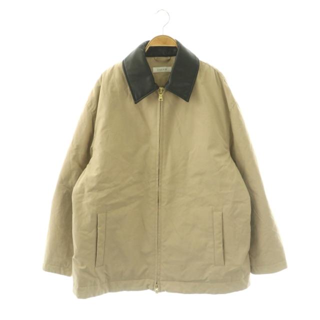 【中古】キャラクス CALUX 25SS ZIP UP ジャケット 中綿 ジップアップ F ベージュ /HK ■OS レディース