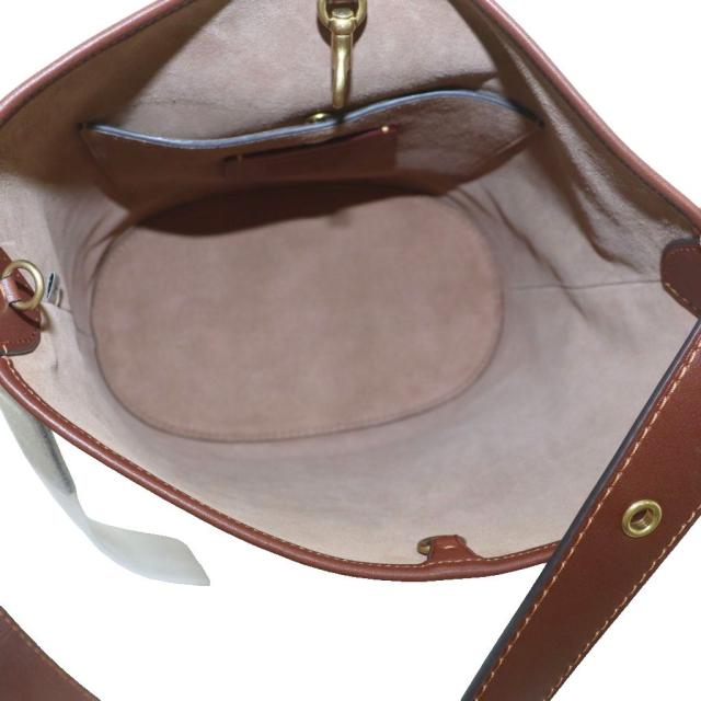 【中古】コーチ COACH シグネチャー キャンバス バケットバッグ ショルダーバッグ 茶 CCT55 /MI ■OS ■SH レディース_4