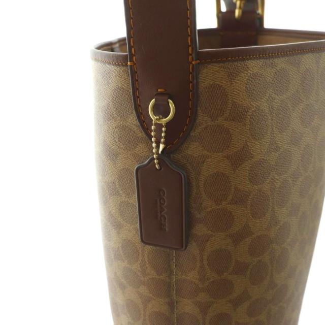 【中古】コーチ COACH シグネチャー キャンバス バケットバッグ ショルダーバッグ 茶 CCT55 /MI ■OS ■SH レディース_6