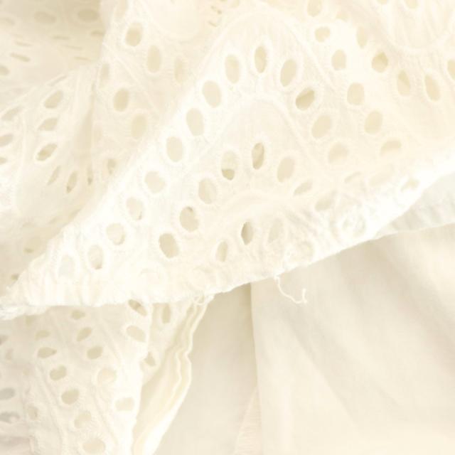 【中古】ボーダーズアットバルコニー BORDERS at BALCONY LACE DRESS ワンピース ロング 半袖 38 ホワイト /HK