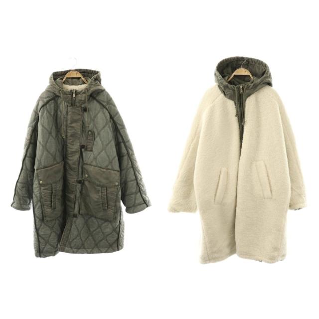 【中古】ディーゼル DIESEL A04716 W-DAYA リバーシブル モッズコート アウター ジップアップ XXS