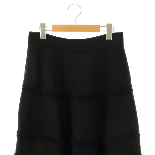 【中古】フォクシー ブティック FOXEY BOUTIQUE 43274 KNIT SKIRT RONDO ニットスカート ロング フレア 40 黒_2