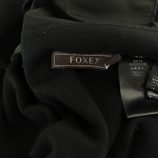 【中古】フォクシー ブティック FOXEY BOUTIQUE 43274 KNIT SKIRT RONDO ニットスカート ロング フレア 40 黒_5