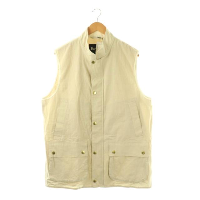 【中古】未使用品 バブアー Barbour 23SS FRAMeWORK別注 OVERSIZED VEST cotton ベスト ジレ F ライトベージュ /CX