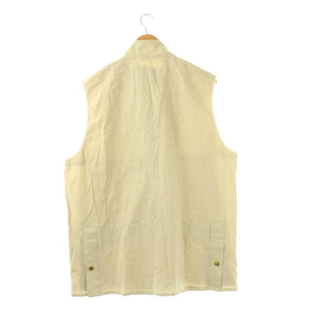 【中古】未使用品 バブアー Barbour 23SS FRAMeWORK別注 OVERSIZED VEST cotton ベスト ジレ F ライトベージュ /CX_1