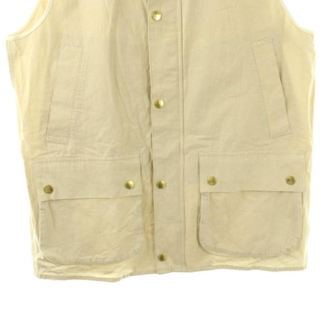 【中古】未使用品 バブアー Barbour 23SS FRAMeWORK別注 OVERSIZED VEST cotton ベスト ジレ F ライトベージュ /CX_4
