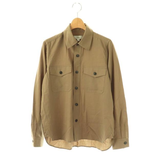 【中古】ハイク HYKE 24AW TROPICAL SHIRT シャツ ウール 1 ベージュ 15233 /DO ■OS レディース