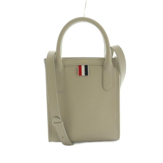【中古】トムブラウン VERTICAL MINI TOTE IN SMOOTH CALF ショルダーバッグ レザー オフホワイト FAP466A-L0134