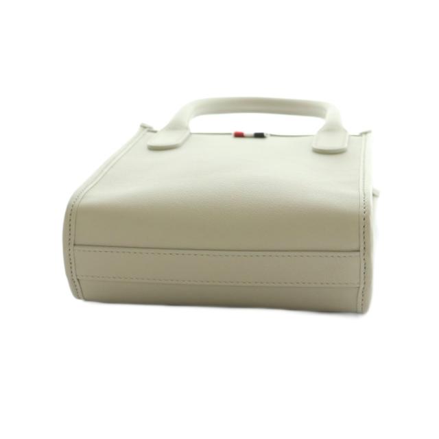 【中古】トムブラウン VERTICAL MINI TOTE IN SMOOTH CALF ショルダーバッグ レザー オフホワイト FAP466A-L0134