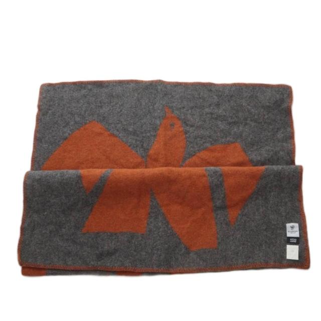 【中古】クリッパン mina perhonen DANCE ウール ブランケット ひざ掛け オレンジ グレー /YO28 メンズ レディース_3