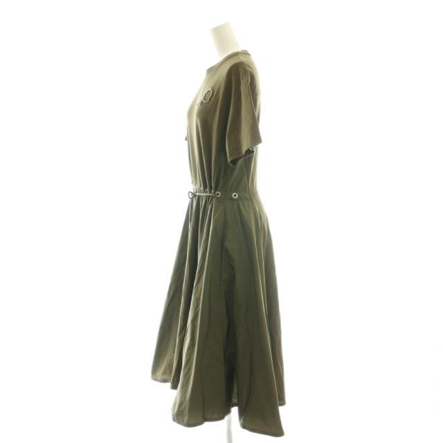 【中古】モンクレール MONCLER ABITO DRESS ワンピース 半袖 ロング コットン XS カーキ /NR ■OS レディース_2