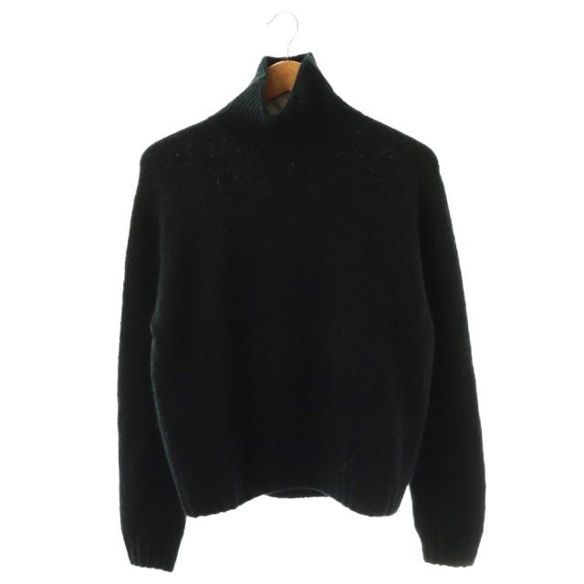 【中古】オーラリー A25AT02AR CASHMERE MELANGE KNIT TURTLE ニット セーター 長袖 4 黒 紺