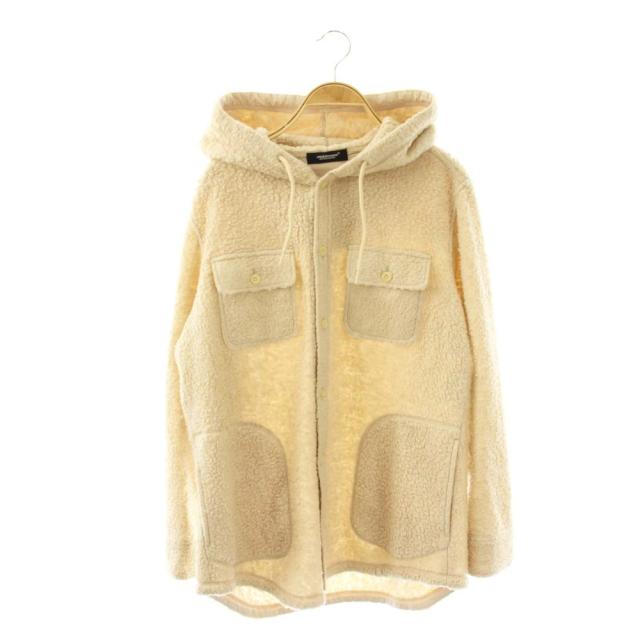【中古】アンダーカバー UNDERCOVER ボア フード シャツ 長袖 2 ベージュ UCV1402 /HK ■OS ■SH メンズ
