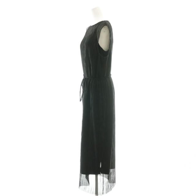 【中古】セオリーリュクス theory luxe 25SS Blaine Rione Dress ワンピース プリーツ シアー 38 ブラック /CX ■OS