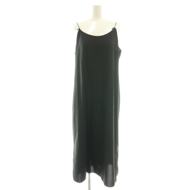 【中古】セオリーリュクス theory luxe 25SS Blaine Rione Dress ワンピース プリーツ シアー 38 ブラック /CX ■OS