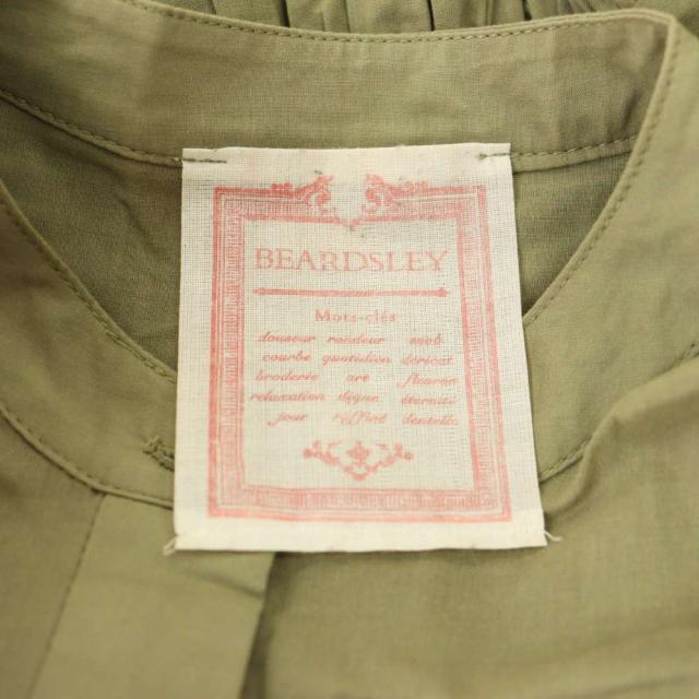 【中古】ビアズリー BEARDSLEY ガリャルダガランテ ギャザーワンピース シャツワンピース ロング 1 カーキ